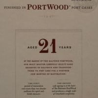 The BALVENIE 21 years port wood 百富 21年 新版 波特桶 (700ml 43%)