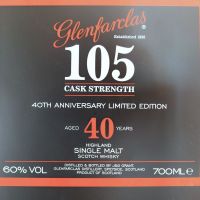 Glenfarclas 105 40 years 格蘭花格105 40年 原酒 40週年限量版 (700ml 60%)