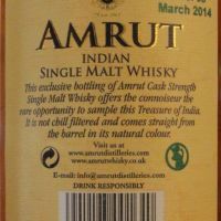 (現貨) India Amrut Single Malt Whisky Cask Strength 雅沐特 原桶強度 黃標版 (700ml 61.8%)