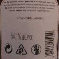Bowmore 15 years LAIMRIG 波摩 15年 雪莉桶 原酒 第四版 (700ml 54.1%)