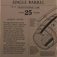 (現貨) The BALVENIE 25 years Single Cask 百富 25年 單桶 傳統桶 (700ml 47.8%)