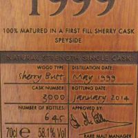 Chieftain's Vintage 1999 Sherry Butt 老酋長 1999 單桶 雪莉桶 (700ml 58.1%)