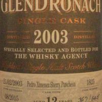 GLENDRONACH 2003 12 years PX Sherry 格蘭多納 2003 12年 PX雪莉 TWA選桶 (700ml 54.8%)