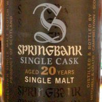 Springbank 20 years Single Cask 雲頂 20年 單桶 (700ml 56.3%)