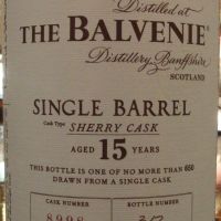 The BALVENIE 15 years Single Barrel Sherry Cask 百富 15年 雪莉單桶 (700ml 47.8%)