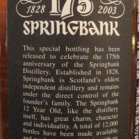 (現貨) Springbank 12 years 175 Anniverary  雲頂 12年 175周年 (750ml 46%)