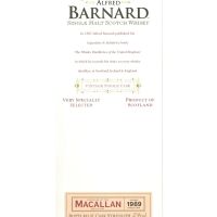 (現貨) ALFRED BARNARD Macallan 1989 23 years Single Cask 麥卡倫 1989 23年 單桶原酒 (700ml 47.9%)