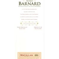(現貨) ALFRED BARNARD Macallan 1993 21 years Single Cask 麥卡倫 1993 21年 單桶原酒 (700ml 55.6%)