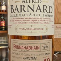 (現貨) ALFRED BARNARD Bunnahabhain 1974 40 years Single Cask 布納哈本 1974 40年 單桶原酒 (700ml 54.3%)