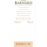 (現貨) ALFRED BARNARD Bunnahabhain 1974 40 years Single Cask 布納哈本 1974 40年 單桶原酒 (700ml 54.3%)
