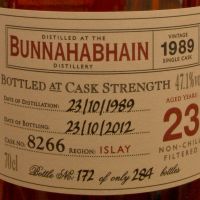 ALFRED BARNARD Bunnahabhain 1989 23 years Single Cask 布納哈本 1989 23年 單桶原酒 (700ml 47.1%)