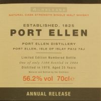(現貨) Port Ellen 25 years 4th release 1978 波特艾倫 25年 第4版 1978 (700ml 56.2%)
