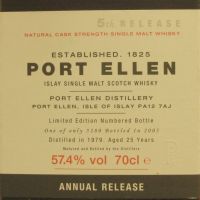 (現貨) Port Ellen 25 years 5th release 1979 波特艾倫 25年 第5版 1979 (700ml 57.4%)
