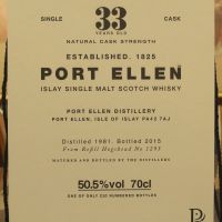 (現貨) Port Ellen 1981 33 years Single Cask 波特艾倫 1981 33年 單桶 (700ml 50.5%)