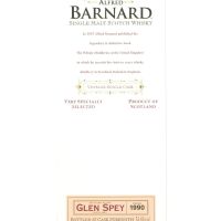 ALFRED BARNARD Glen Spey 1990 21 years Single Cask 格蘭斯佩 1990 21年 單桶原酒 (700ml 54.6%)