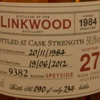 ALFRED BARNARD Linkwood 1984 27 years Single Cask 林肯伍德 1984 27年 單桶原酒 (700ml 50.1%)