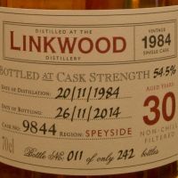 ALFRED BARNARD Linkwood 1984 30 years Single Cask 林肯伍德 1984 30年 單桶原酒 (700ml 54.5%)