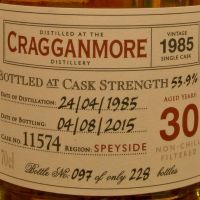ALFRED BARNARD Cragganmore 1985 30 years Single Cask 克拉格摩爾 1985 30年 單桶原酒 (700ml 53.9%)