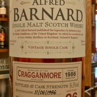 (現貨) ALFRED BARNARD Cragganmore 1986 26 years Single Cask 克拉格摩爾 1986 26年 單桶原酒 (700ml 56.5%)