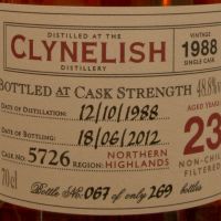 (現貨) ALFRED BARNARD Clynelish 1988 23 years Single Cask 克萊力士 1988 23年 單桶原酒 (700ml 56.5%)