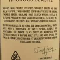 Douglas Laing Timorous Beastie 40 years 道格拉斯蘭恩 黃金鼠 40年 限量版 (700ml 54.7%)