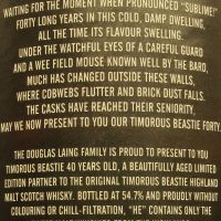 Douglas Laing Timorous Beastie 40 years 道格拉斯蘭恩 黃金鼠 40年 限量版 (700ml 54.7%)
