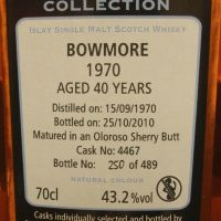 (現貨) Signatory Vintage Bowmore 1970 40 Years 聖弗力 波摩 1970 40年 (700ml 43.2%)
