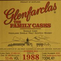 Glenfarclas 1988 The Family Casks 格蘭花格 1988 家族桶 (700ml 53.4%)