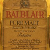 BALBLAIR 5 years bottled 1980's 巴布萊爾 5年 純麥威士忌 絕版老品 (750ml 40%)