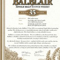 (現貨) Balblair 35 years 1970 Bourbon Cask 巴布萊爾 35年 波本桶 (700ml 44.2%)