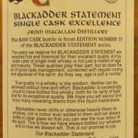(現貨) Blackadder Raw Cask - Macallan 1989 27 years 黑蛇 麥卡倫 27年 (700ml 49.1%)