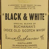 Black & White blended whisky bottled 1960s 黑白狗 彈弓瓶 絕版老品 (760ml 43%)