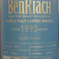 (現貨) BenRiach 1993 22 years Claret Finish Batch 13 班瑞克 1993 22年 紅酒桶 第13批次 (700ml 54.3%)