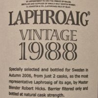 (現貨) LAPHROAIG Vintage 1988 18 years 拉佛格 1988 18年 (700ml 49.3%)