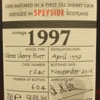 Chieftain's - Mortlach 1997 老酋長 80週年紀念款 雪莉桶原酒 (700ml 58.6%)