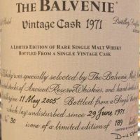 The BALVENIE Vintage Cask 1971 33 years 百富 1971 33年 單桶 (700ml 46.9%)