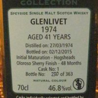 (現貨) Signatory Vintage Glenlivet 1974 41 Years 聖弗力 格蘭利威 1974 41年 (700ml 46.8%)