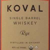 Koval Rye Single Barrel Whiskey 科沃 美國裸麥威士忌 (500ml 40%)