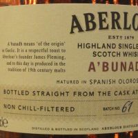 Aberlour A'Bunadh Batch No.61 亞伯樂 雪莉桶原酒 第61批次 (700ml 60.8%)