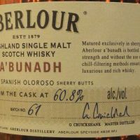 Aberlour A'Bunadh Batch No.61 亞伯樂 雪莉桶原酒 第61批次 (700ml 60.8%)