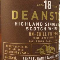 (現貨) Deanston 18 Years Bourbon Cask Finish 汀士頓 18年 波本桶 (700ml 46.3%)