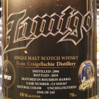 (現貨) BBR - Craigellachie 2006 Single Cask 魁列奇 波本單桶 Lamigo桃猿x Whisky Taste 2018 (700ml 58%)