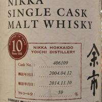 (現貨) Yoichi 2004 10 Years Single Cask & New Filling 余市10年單桶 & 酒心 (750ml / 59% + 180ml / 65%)