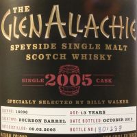 (現貨) GlenAllachie 2005 13 Years Single Cask 艾樂奇 2005 13年 波本單桶原酒 (700ml 62.1%)