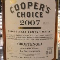 Cooper’s Choice – Croftengea 2007 11 Years 酷選大師 羅夢湖 2007 馬德拉桶 (700ml 53%)