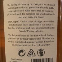 (現貨) Cooper’s Choice – Speyburn 2009 7 Years 酷選大師 詩貝奔 2009 雪莉桶 (700ml 46%)