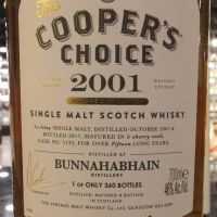 Cooper’s Choice - Bummahabhain 2001 15 Years 酷選大師 布納哈本 2001 雪莉桶 (700ml 46%)