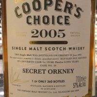 (現貨) Cooper’s Choice - Secret Orkney 2005 12 Years 酷選大師 奧克尼 2005 波本桶 台灣限定桶 (700ml 57%)