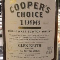 (現貨) Cooper’s Choice - Glen Keith 1996 21 Years 酷選大師 Glen Keith 1996 雪莉桶 (700ml 51%)
