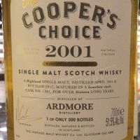 (現貨) Cooper’s Choice - Ardmore 2001 16 Years 酷選大師 亞德摩爾 2001 波本桶 (700ml 51.5%)